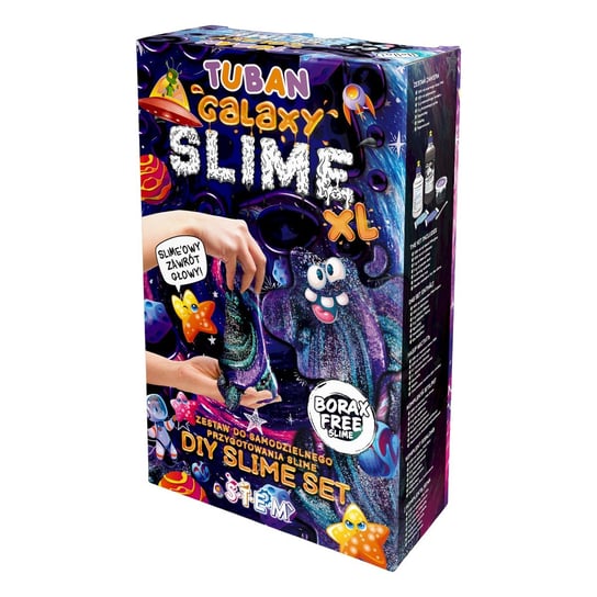 TUBAN ZESTAW DIY SLIME GALAXY Brokatowy Glut Kulki Mineralne MASA PLASTYCZNA TUBAN