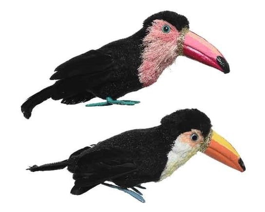 Tukan dekoracyjny czarny ozdobny ptak egzotyczny Inna marka