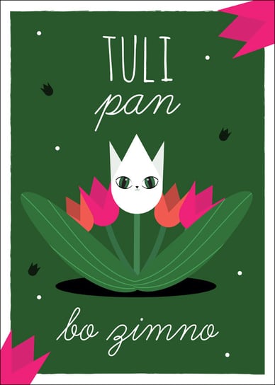 TuliPan, bo zimno zielone tło - plakat 42x59,4 cm / AAALOE Inna marka