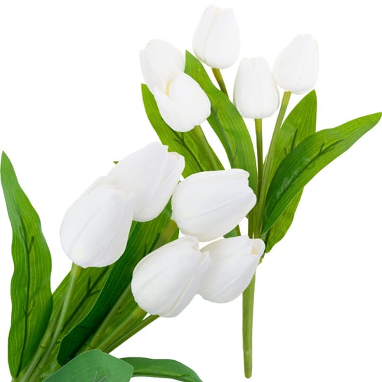 Tulipan Bukiet Tulipanów Biały Piękny Jak Żywy MARTOM