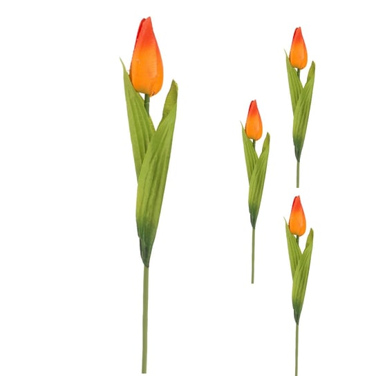 Tulipan Pomarańczowy Sztuczna Gałązka Ozdobna 3szt Siima