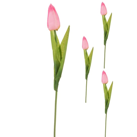 Tulipan Różowy Sztuczna Gałązka Ozdobna 3 szt Siima