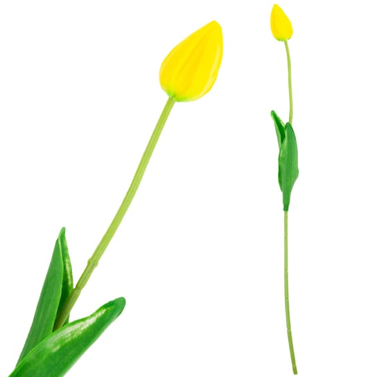 Tulipan Sztuczny Gumowany Żółty Piękny Jak Żywy MARTOM