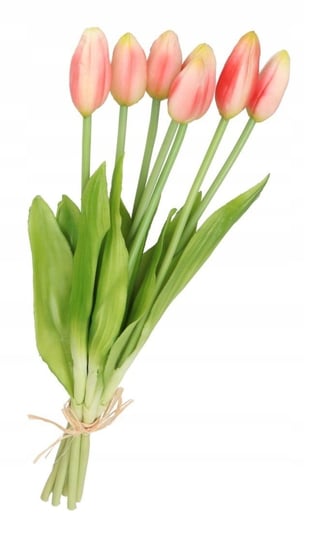 Tulipany Bukiet Tulipanów Kwiaty Gumowe 40cm 7Gał Inna marka