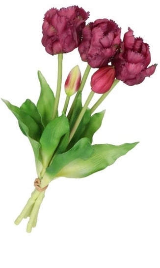 Tulipany Bukiet Tulipanów Kwiaty Gumowe 41cm 5Gał Inna marka