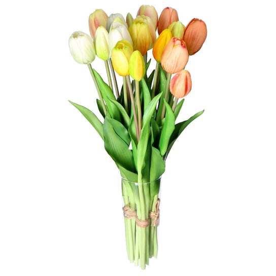Tulipany gumowe bukiet na wiosnę kolorowy 5szt ABC