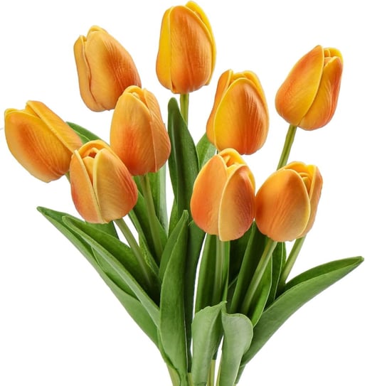 Tulipany piankowe 34 cm 9 sztuk czerwono-pomarańczowy jak żywe Inna marka
