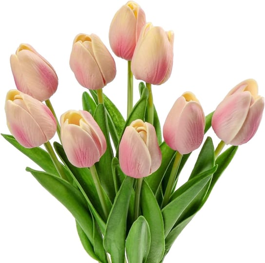 Tulipany piankowe 34 cm 9 sztuk jasno różowy jak żywe Inna marka