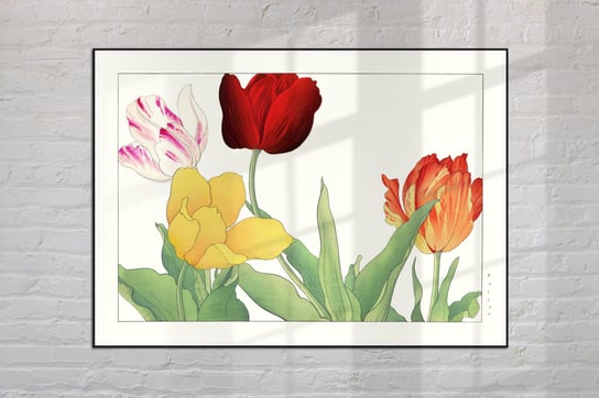 Tulipany Plakat Japonia Grafika Vintage 21X30 Cm (A4) / Dodoprint Dodoprint