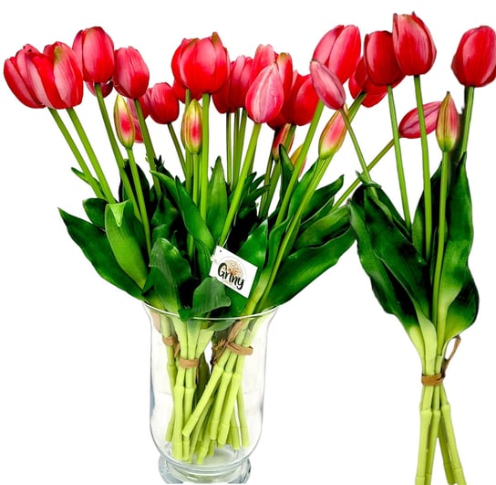 Tulipany Silikonowe 40 cm 5 sztuk jak żywe róż Inna producent