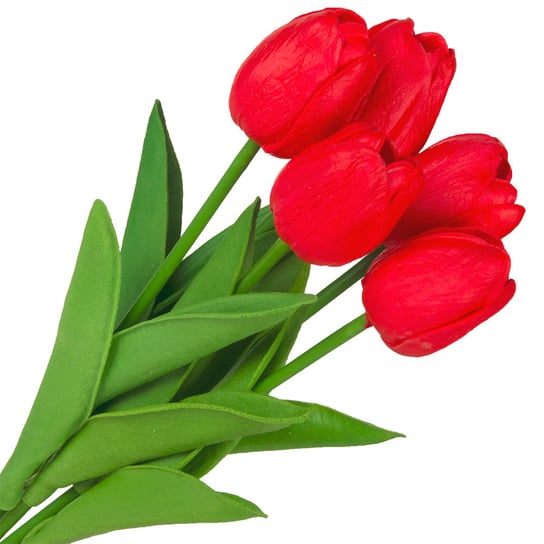 Tulipany Silikonowe Bukiet 5szt Czerwień czakos