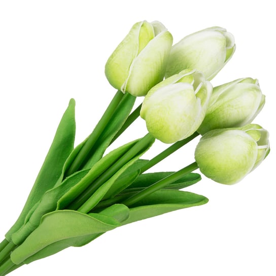 Tulipany Silikonowe Bukiet 5szt Pistacja czakos