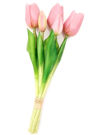 Tulipany silikonowe jak żywe liliowe bukiet 5 sztuk gumowe 29 cm Inny producent
