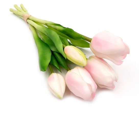 Tulipany silikonowe jak żywe różowe bukiet 5 sztuk gumowe 29 cm Inny producent
