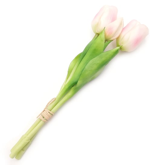 Tulipany silikonowe jak żywe różowe w bukiecie 3 sztuk gumowe 29 cm Inny producent