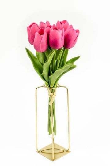 Tulipany sztuczne bukiet 7szt ciemny róż Tajemniczy ogród