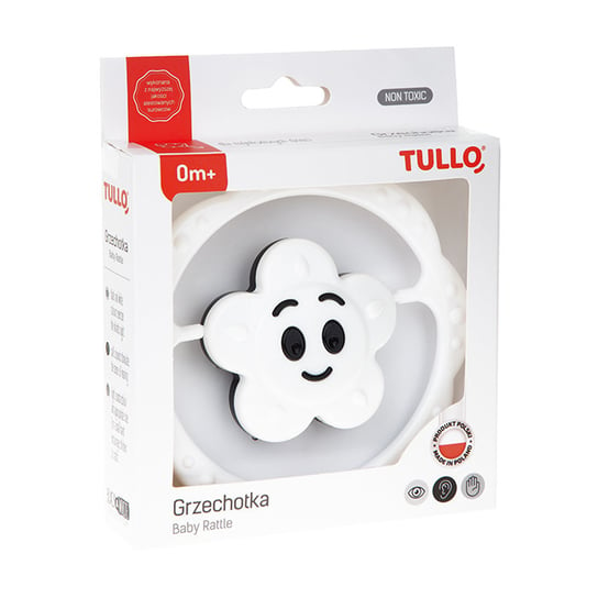 Tullo, grzechotka czarno-biała Kwiatek Tullo