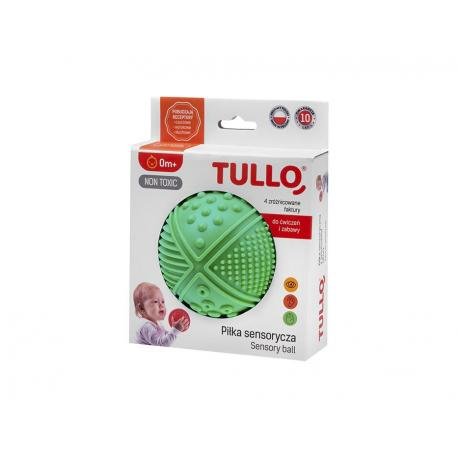 Tullo, Piłka sensoryczna 4 faktury, zielona Tullo