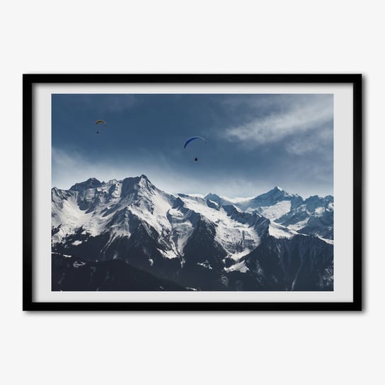 Tulup, Foto obraz ramka do pokoju Paralotnie Alpy, 70x50 cm Tulup
