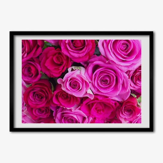 Tulup, Foto obraz z ramką MDF Bukiet różowych róż, 70x50 cm Tulup