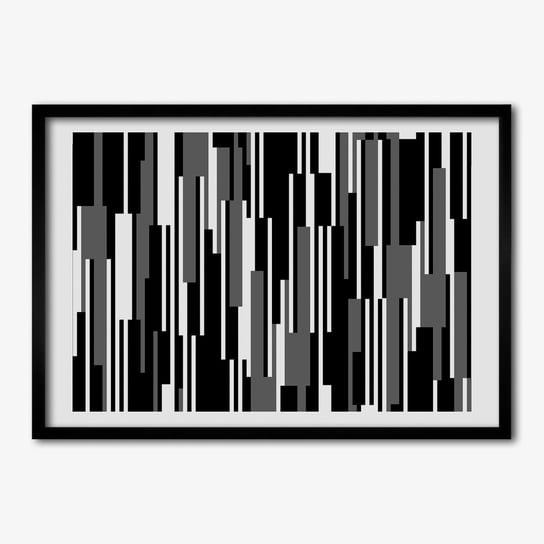 Tulup, Foto obraz z ramką MDF Czarno-białe linie, 70x50 cm Tulup