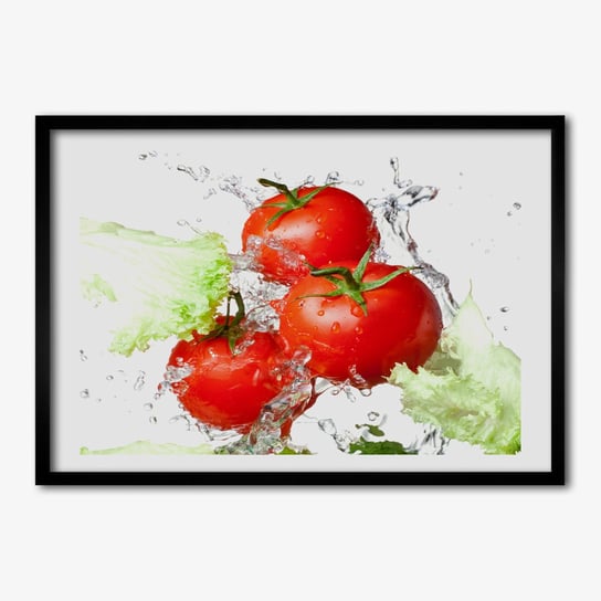 Tulup, Foto obraz z ramką MDF Pomidory i sałata, 70x50 cm Tulup