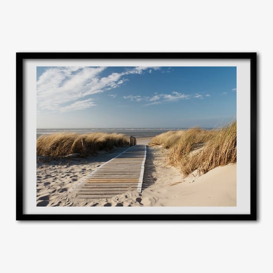 Tulup, Foto obraz z ramką MDF Ścieżka na plaży, 70x50 cm Tulup