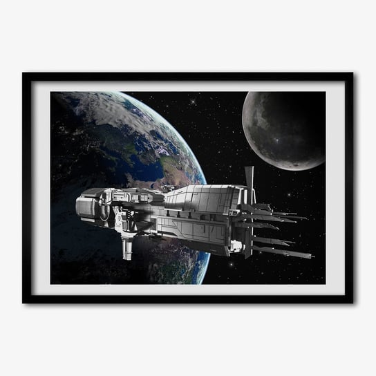 Tulup, Foto obraz z ramką MDF Statek kosmiczny, 70x50 cm Tulup