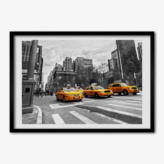 Tulup, Foto obraz z ramką MDF Taksówki Nowy Jork, 70x50 cm Tulup