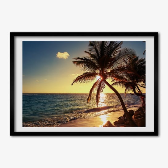 Tulup, Foto obraz z ramką MDF Tropikalna plaża, 70x50 cm Tulup