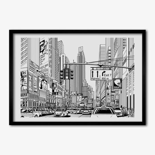 Tulup, Foto obraz z ramką MDF Ulice Nowego Jorku, 70x50 cm Tulup