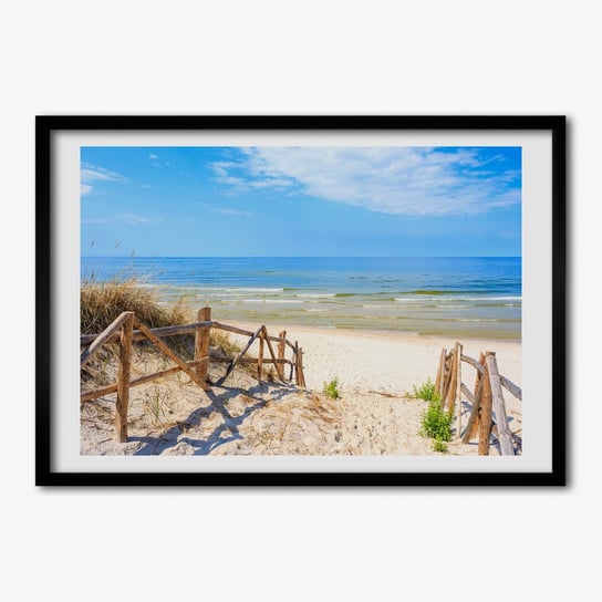 Tulup, Foto obraz z ramką MDF Wejście na plażę, 70x50 cm Tulup