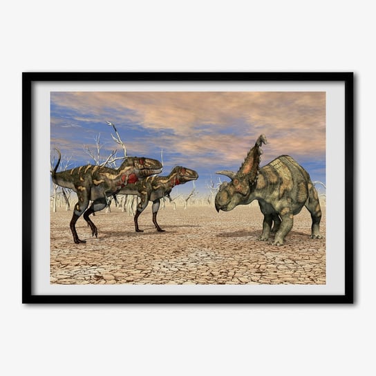 Tulup, Nowoczesny foto obraz z ramką Dinozaury, 70x50 cm Tulup