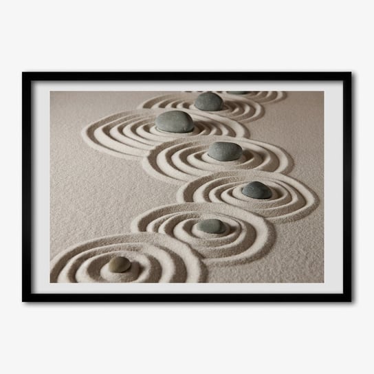 Tulup, Ścienny foto obraz Kamienie zen piasek, 70x50 cm Tulup