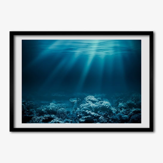 Tulup, Ścienny foto obraz z ramą Podwodny świat, 70x50 cm Tulup