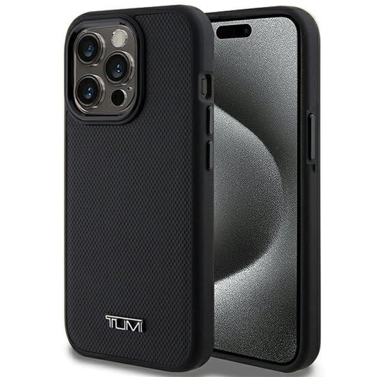 Tumi TUHMP15LRBAK iPhone 15 Pro 6.1" czarny/black hardcase Leather Balistic Pattern MagSafe Tumi