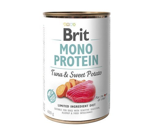Tuńczyk i słodki ziemniak BRIT Mono Protein Tuna&Sweet Potato, 400 g Brit