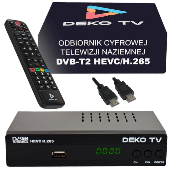 Tuner Dekoder Dvb-T2 Telewizji Naziemnej Hevc H.265 Dekotv Pro+ Kabel Hdmi / Displayit Inny producent