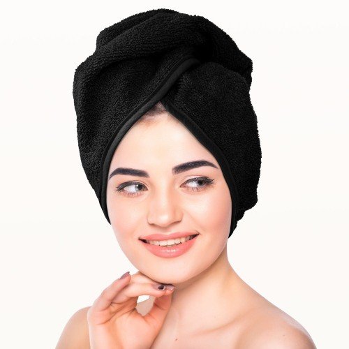 Turban/ręcznik do włosów czarny Spod Igły i Nitki Spod Igły i Nitki