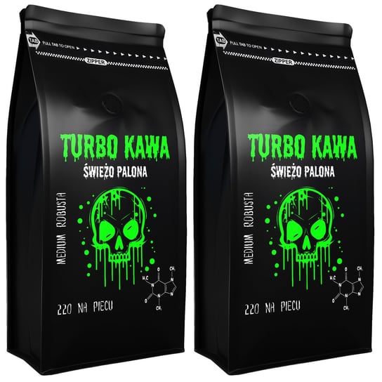TURBO Kawa ziarnista Do ekspresu 2x1kg 100% Robusta 220 NA PIECU Yankee Caffee