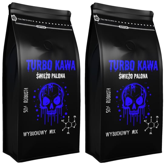 TURBO Kawa ziarnista Do ekspresu 2x1kg 50/50 Robusta/Arabica MIX Yankee Caffee