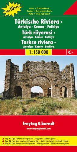Turcja Riwiera Antalya-Kemer-Fethiye. Mapa 1:150 000 Opracowanie zbiorowe