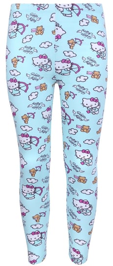 Turkusowe, dziewczęce legginsy z długą nogawką HELLO KITTY 7 lat 122 cm Hello Kitty