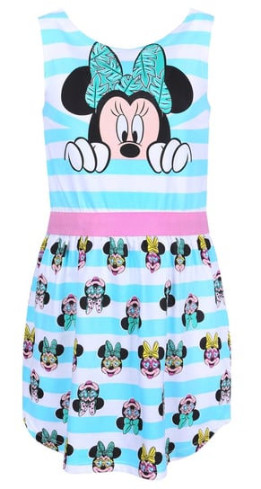 Turkusowo-biała sukienka w paski Myszka Minnie DISNEY 8 lat 128 cm Disney