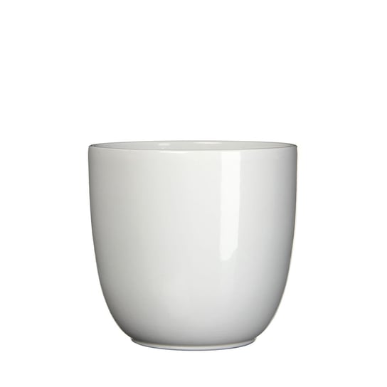 TUSCA prosta osłonka ceramiczna ⌀ 10 cm - biała błyszcząca Mica Decorations