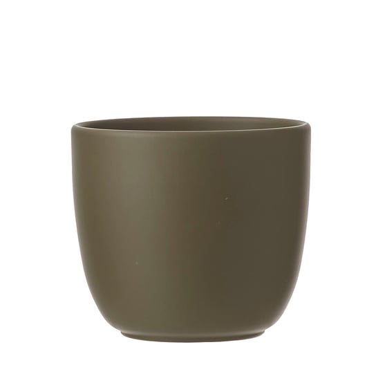 TUSCA prosta osłonka ceramiczna ⌀ 12 cm - zielony matowy Mica Decorations
