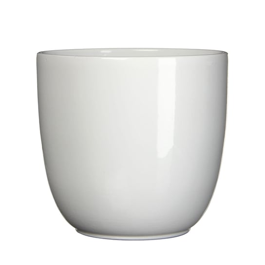 TUSCA prosta osłonka ceramiczna ⌀ 14,5 cm - biała błyszcząca Mica Decorations