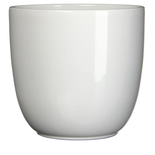 TUSCA prosta osłonka ceramiczna ⌀ 19,5 cm - biała błyszcząca Mica Decorations