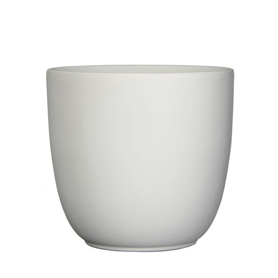 TUSCA prosta osłonka ceramiczna ⌀ 19,5 cm - biała matowa Mica Decorations