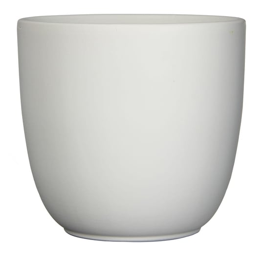 TUSCA prosta osłonka ceramiczna ⌀ 25 cm - biała matowa Mica Decorations